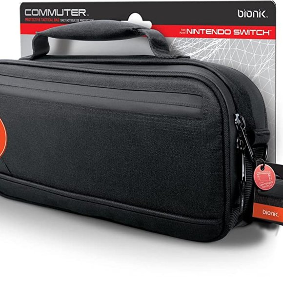 bionik Commuter Reinforced Tactile Bag for Nintendo Switch and Accessories BLACK - Picture 5 of 7